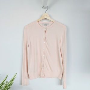 LOFT classic cardigan, blush